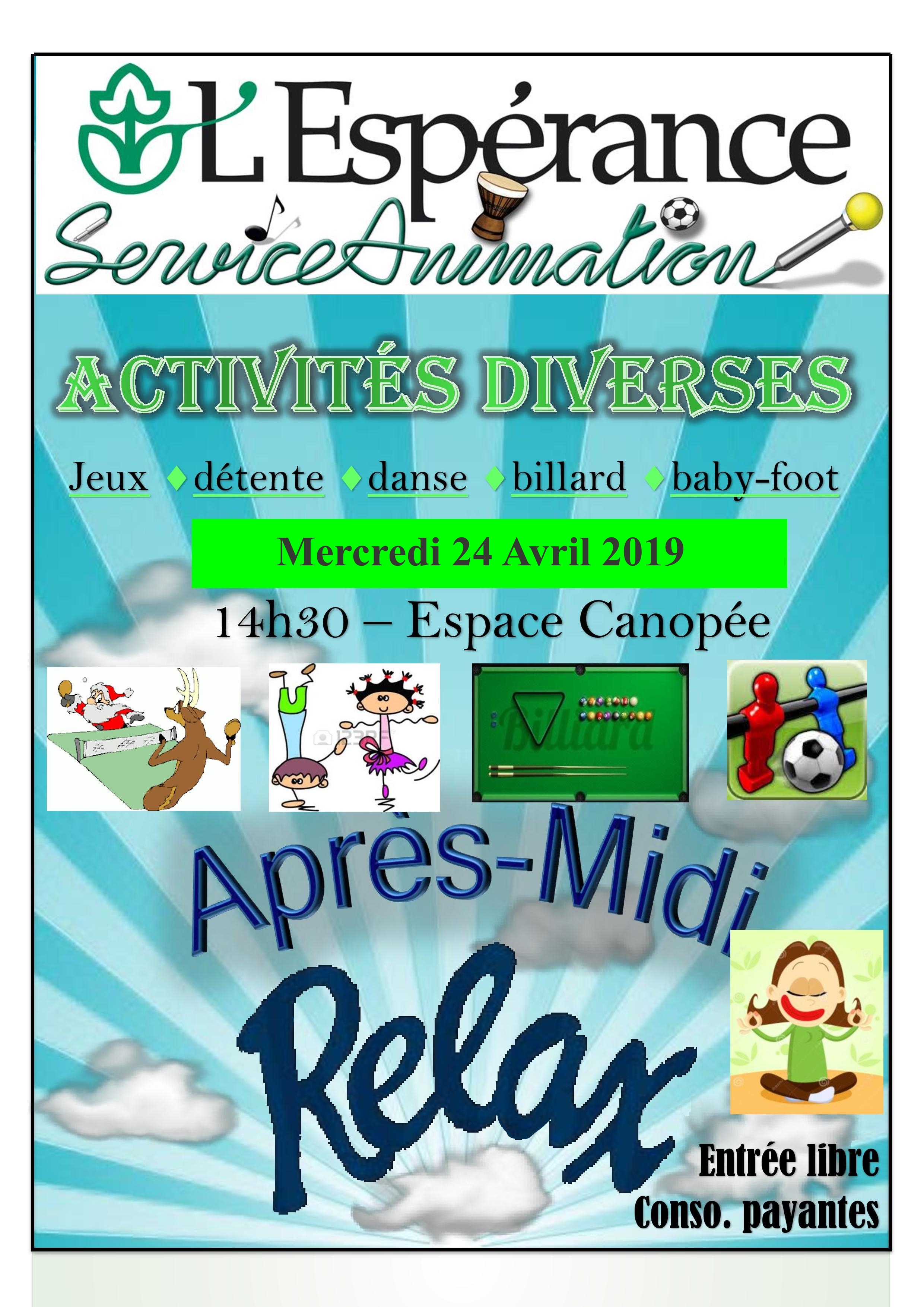 Activités diverses (jeux...)